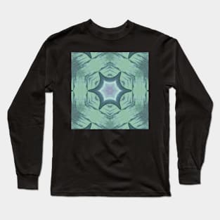 Abstract Sci-fi bio-tech Kaleidoscope pattern (Seamless) 8 Long Sleeve T-Shirt